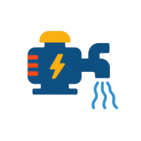 Waterpomp met een minimale capaciteit om 800 liter per minuut